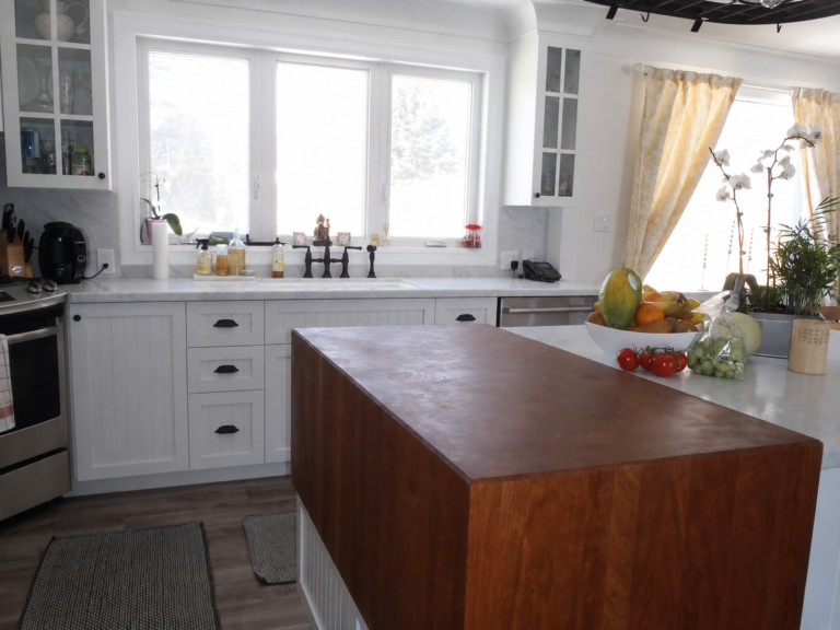 kitchen with butcher block countertop 2