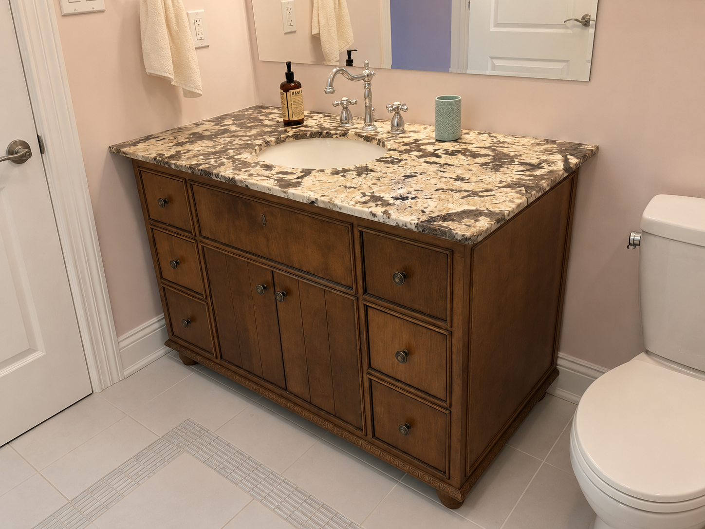 custom vanity restoration hardware